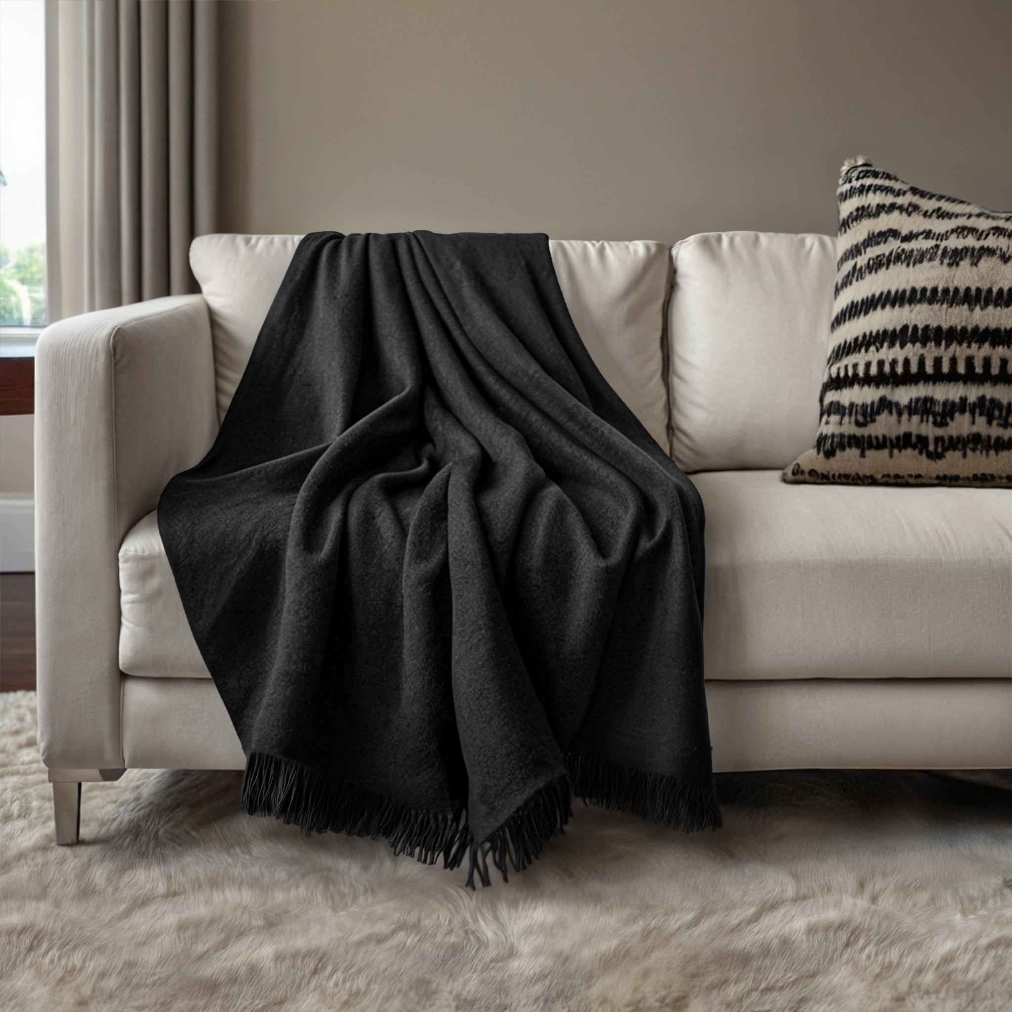 The Alta Throw – Woven Cashmere Blend