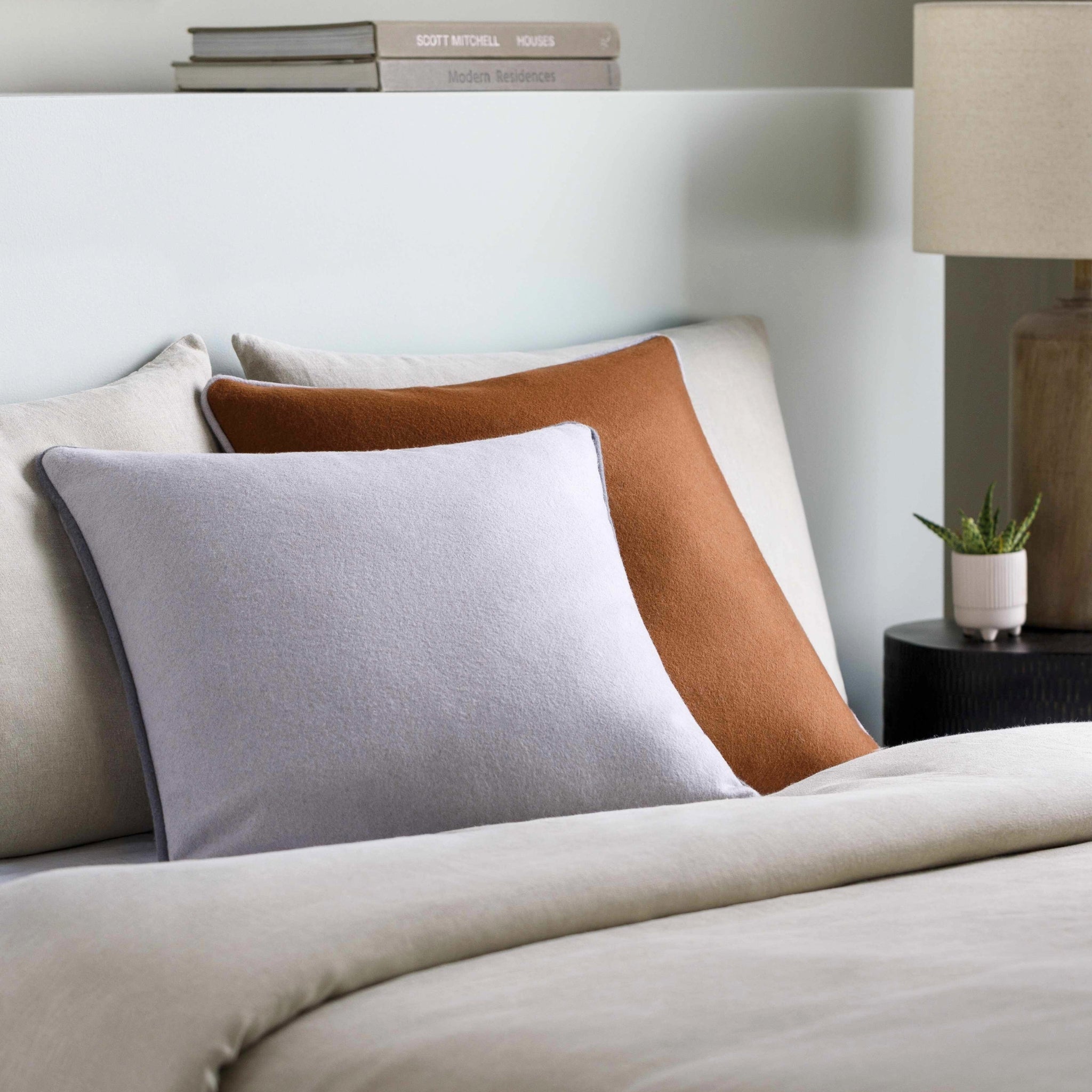 Woolen Throw Pillow – Slate Gray