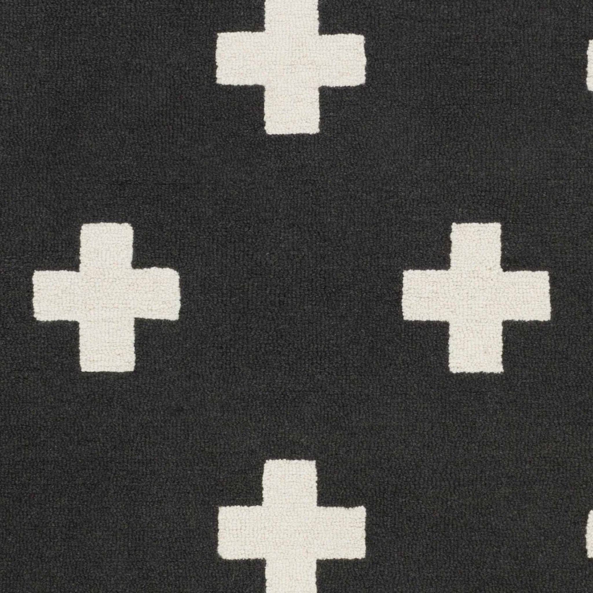 The Camden Rug — Wool in Black & Ivory
