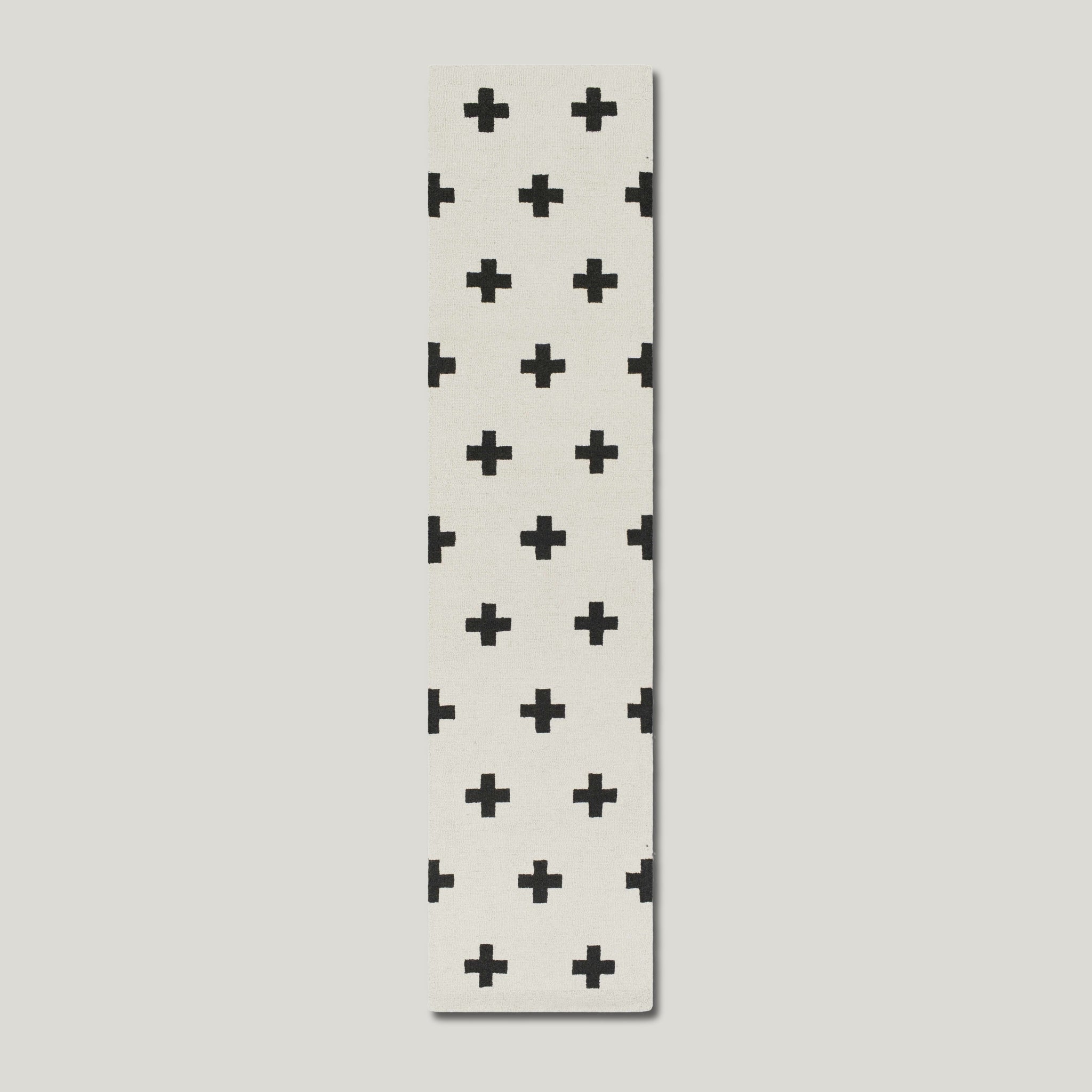 The Camden Rug — Wool in Ivory & Black