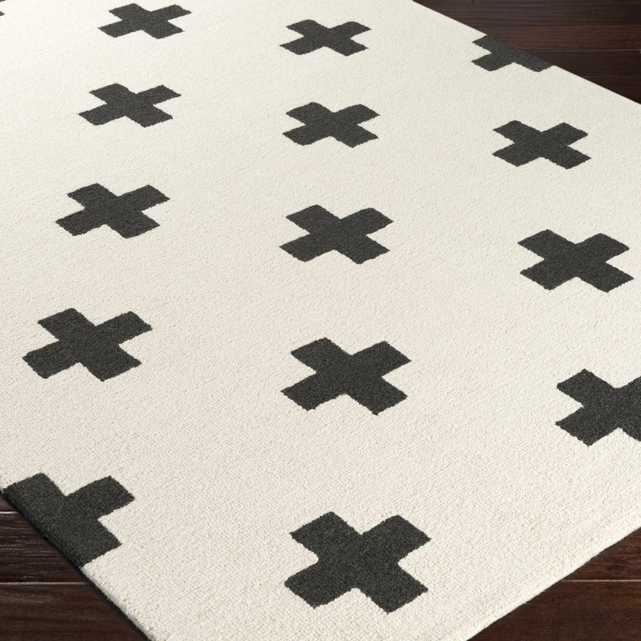 The Camden Rug — Wool in Ivory & Black