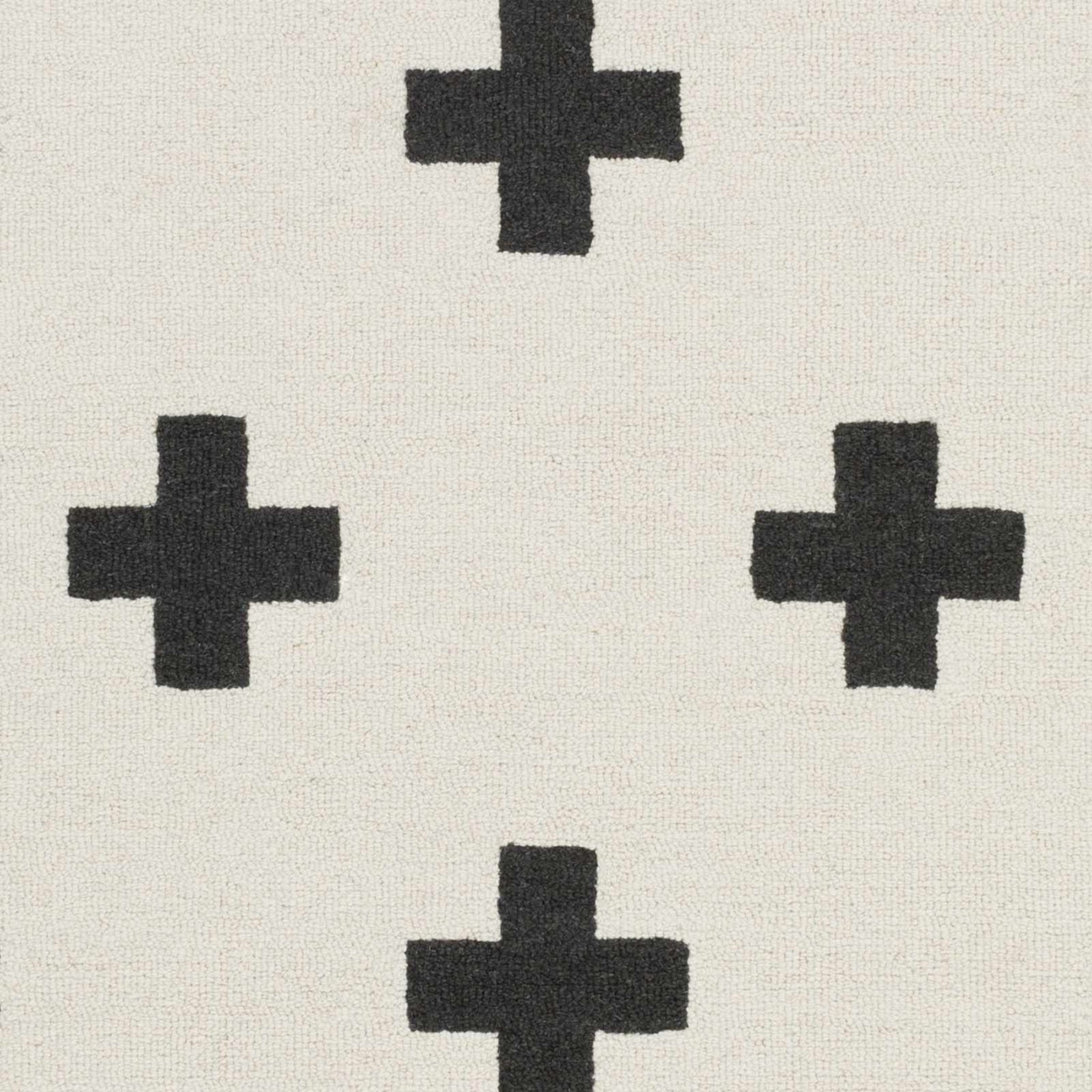 The Camden Rug — Wool in Ivory & Black