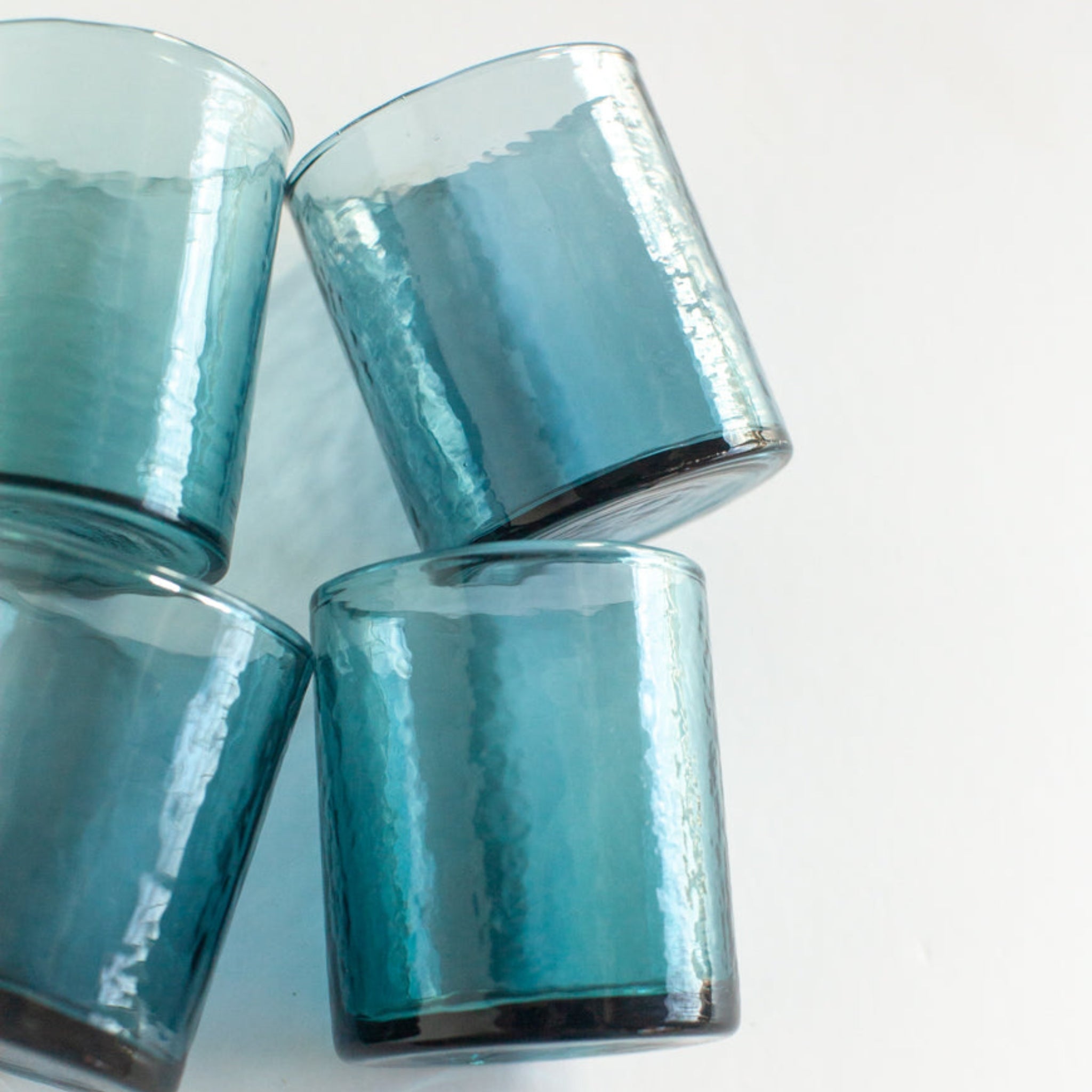 Handblown Hammered Glasses | Set of 4