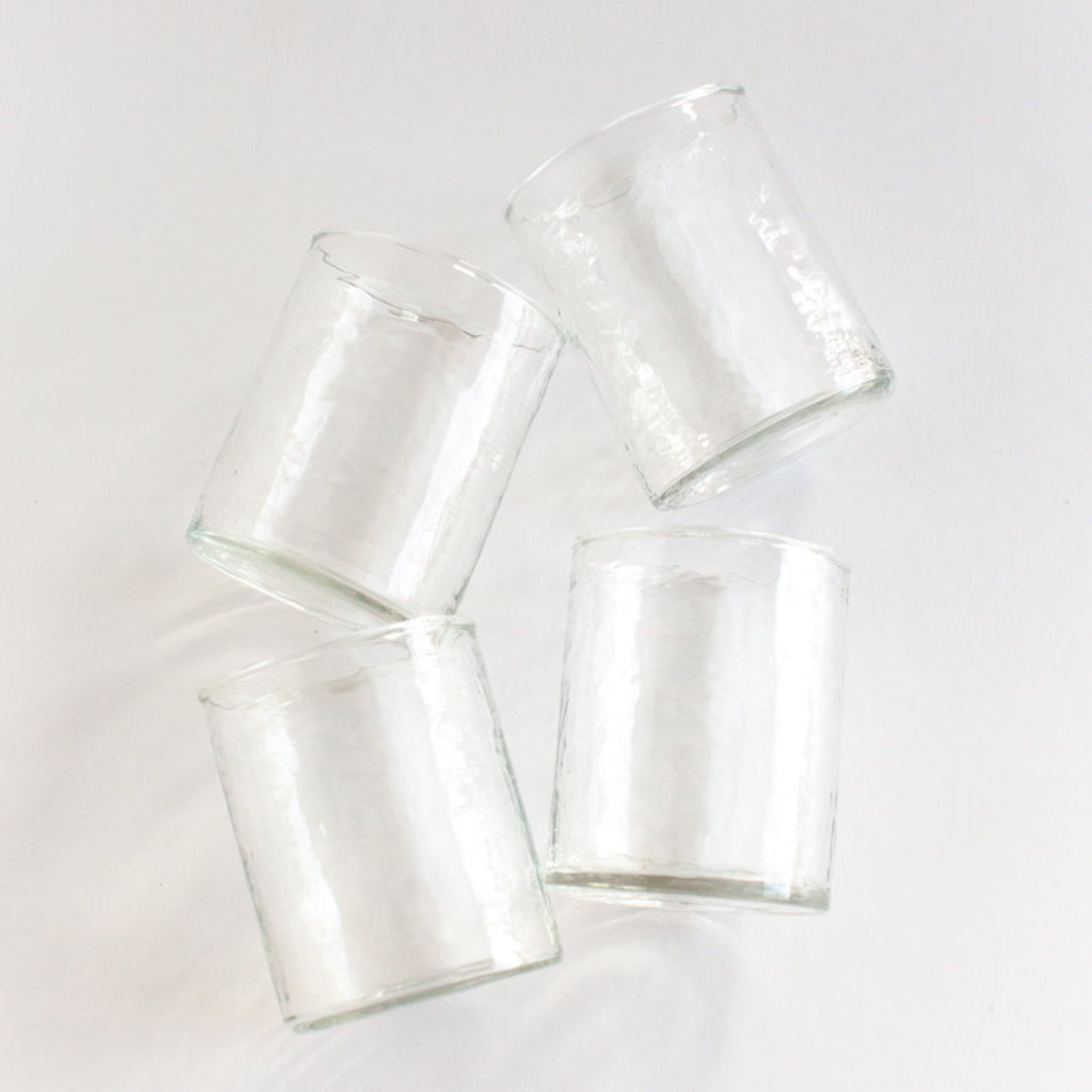Handblown Hammered Glasses | Set of 4