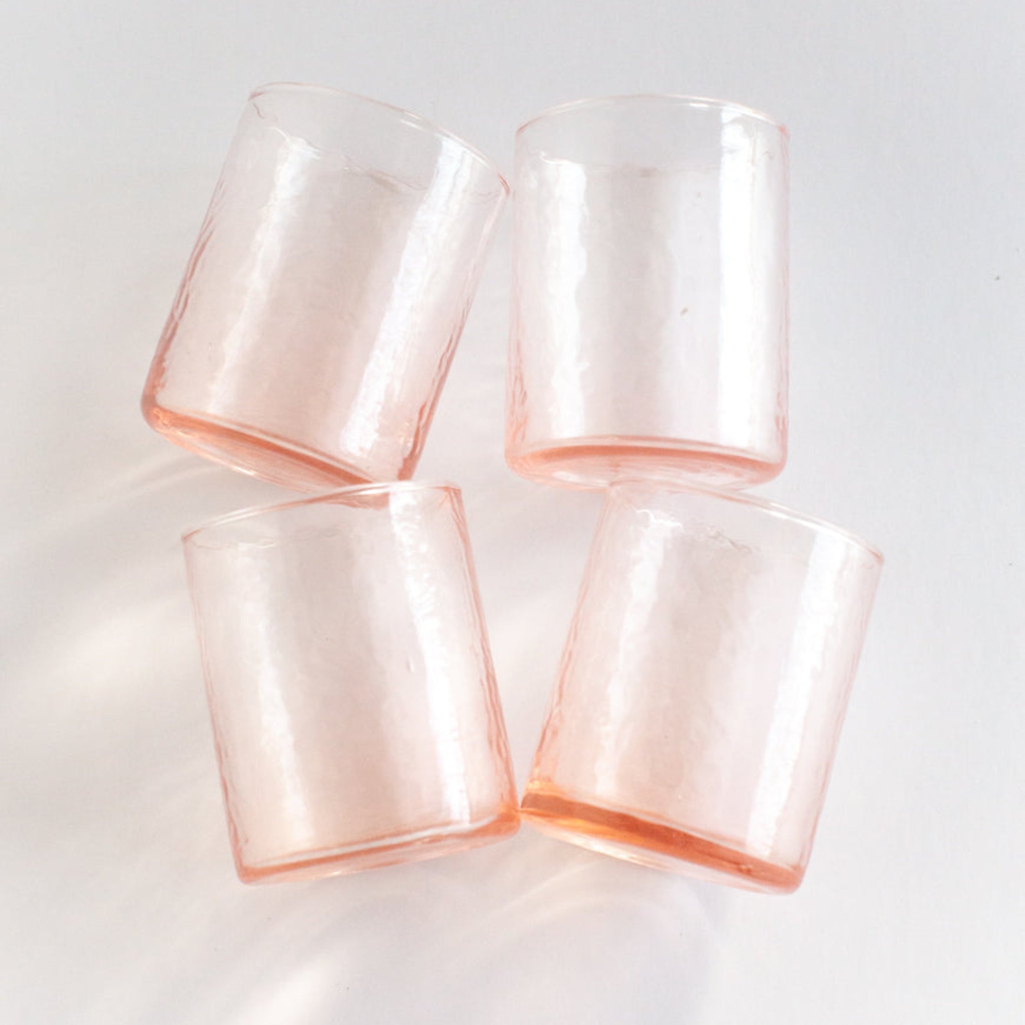 Handblown Hammered Glasses | Set of 4