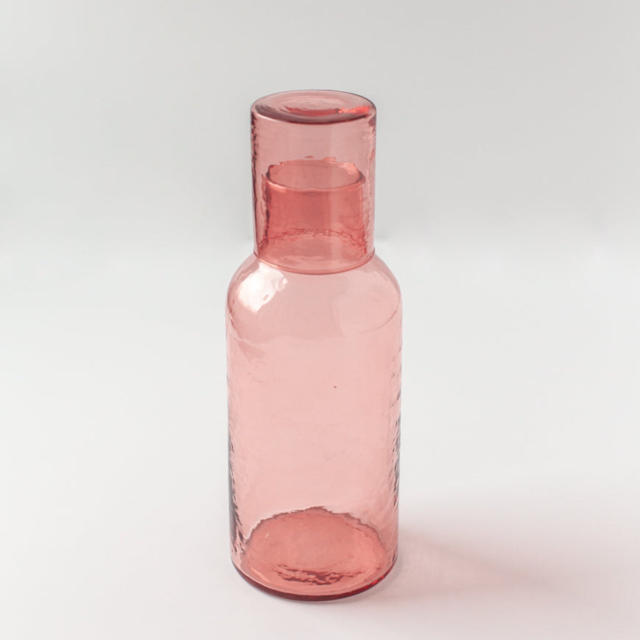 Hammered Glass Carafe with Tumbler – Handblown