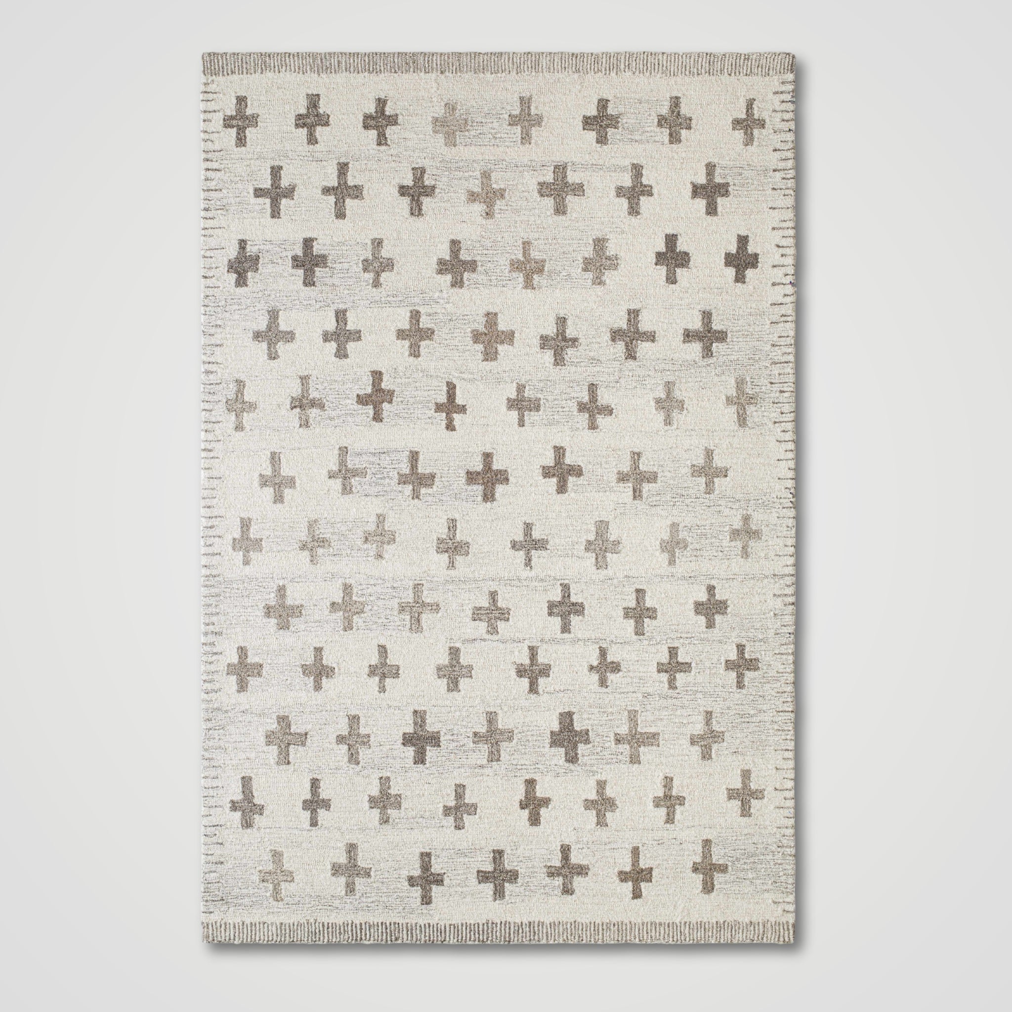 The Rowan Rug – Wool Grid Texture