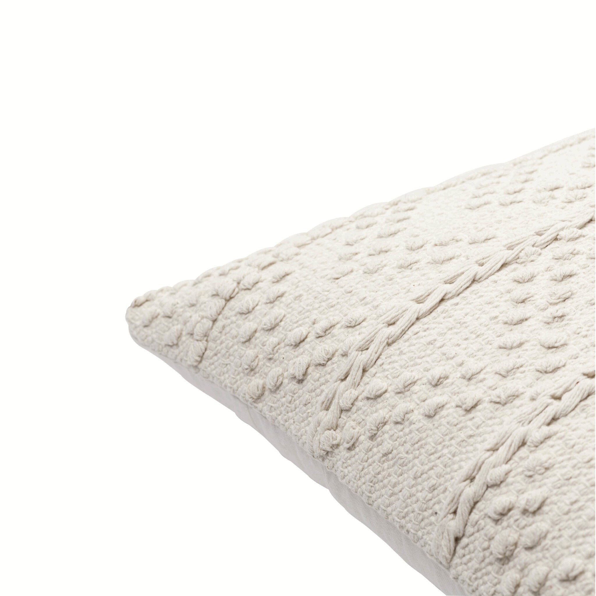Sena Textured Cotton Pillow – Off White