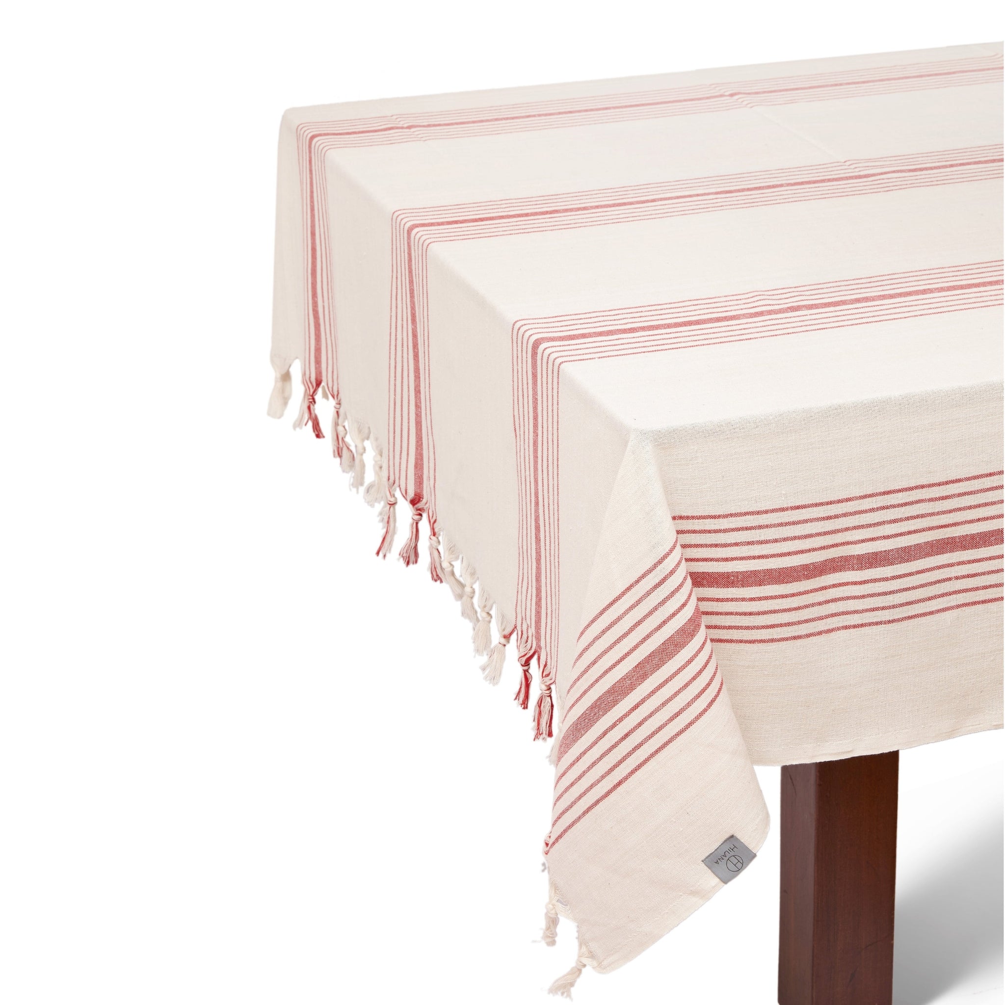 The Kayseri Striped Linen Set – Red