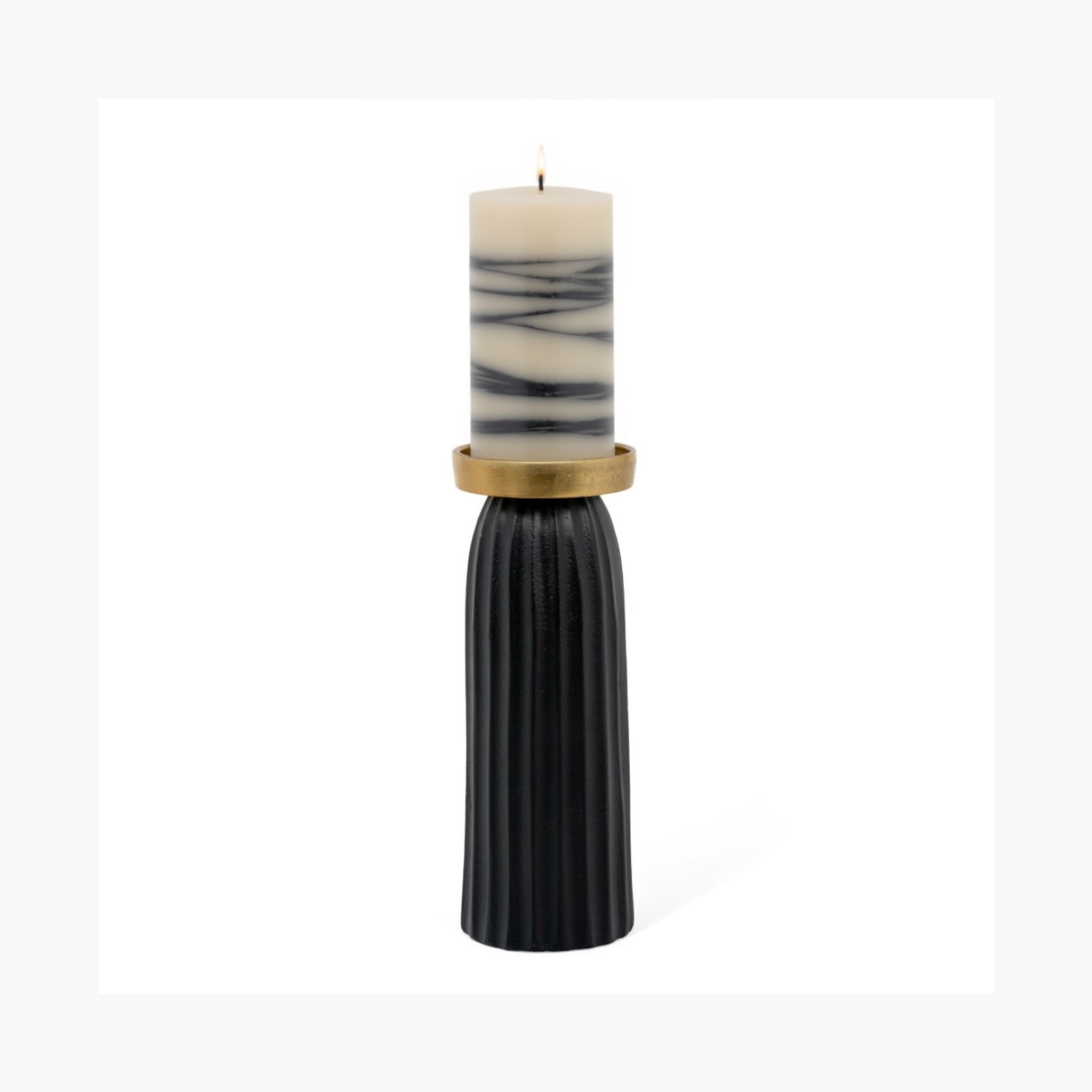 The Column Holder – Striped Aluminum Pedestal