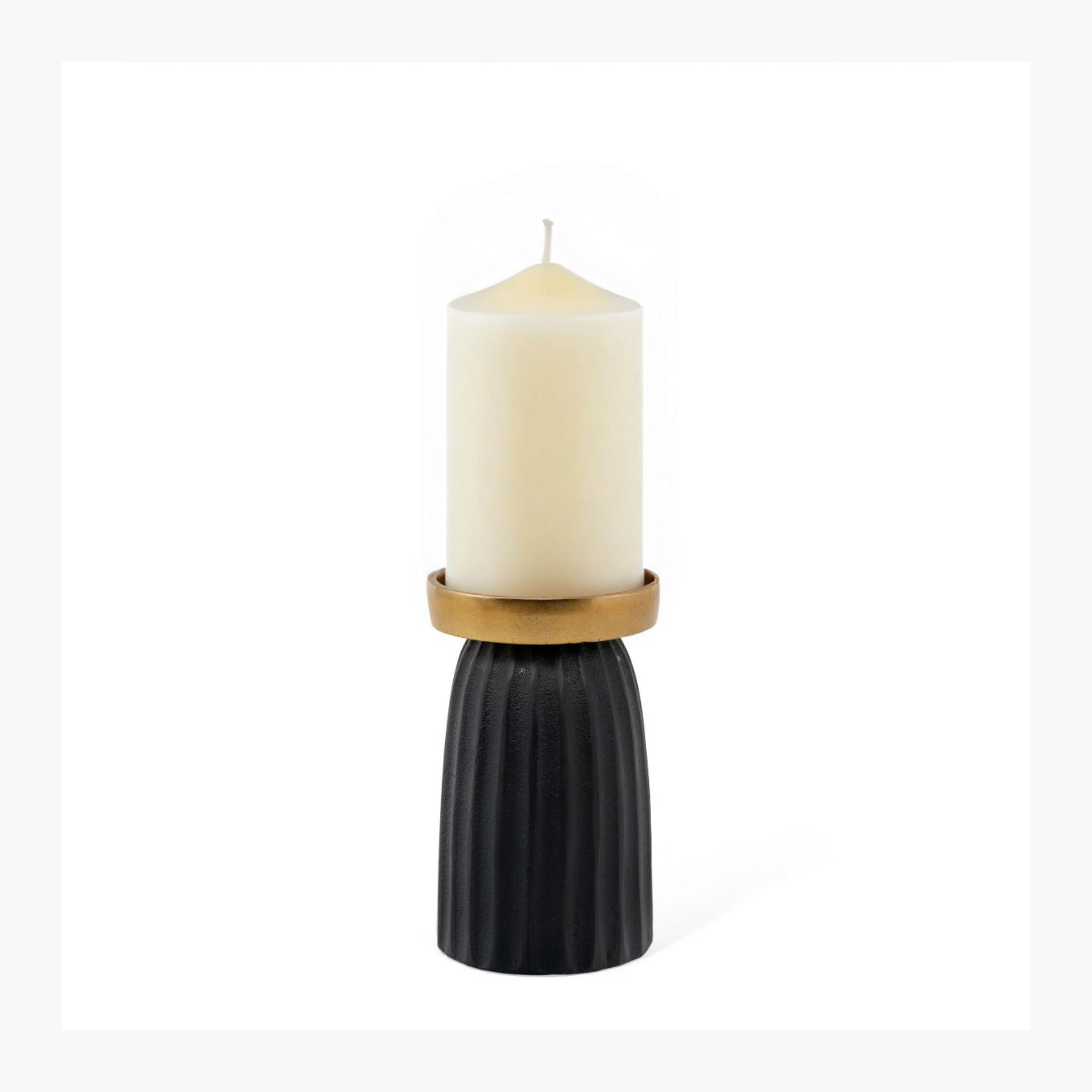 The Column Holder – Petite Striped Aluminum Pedestal