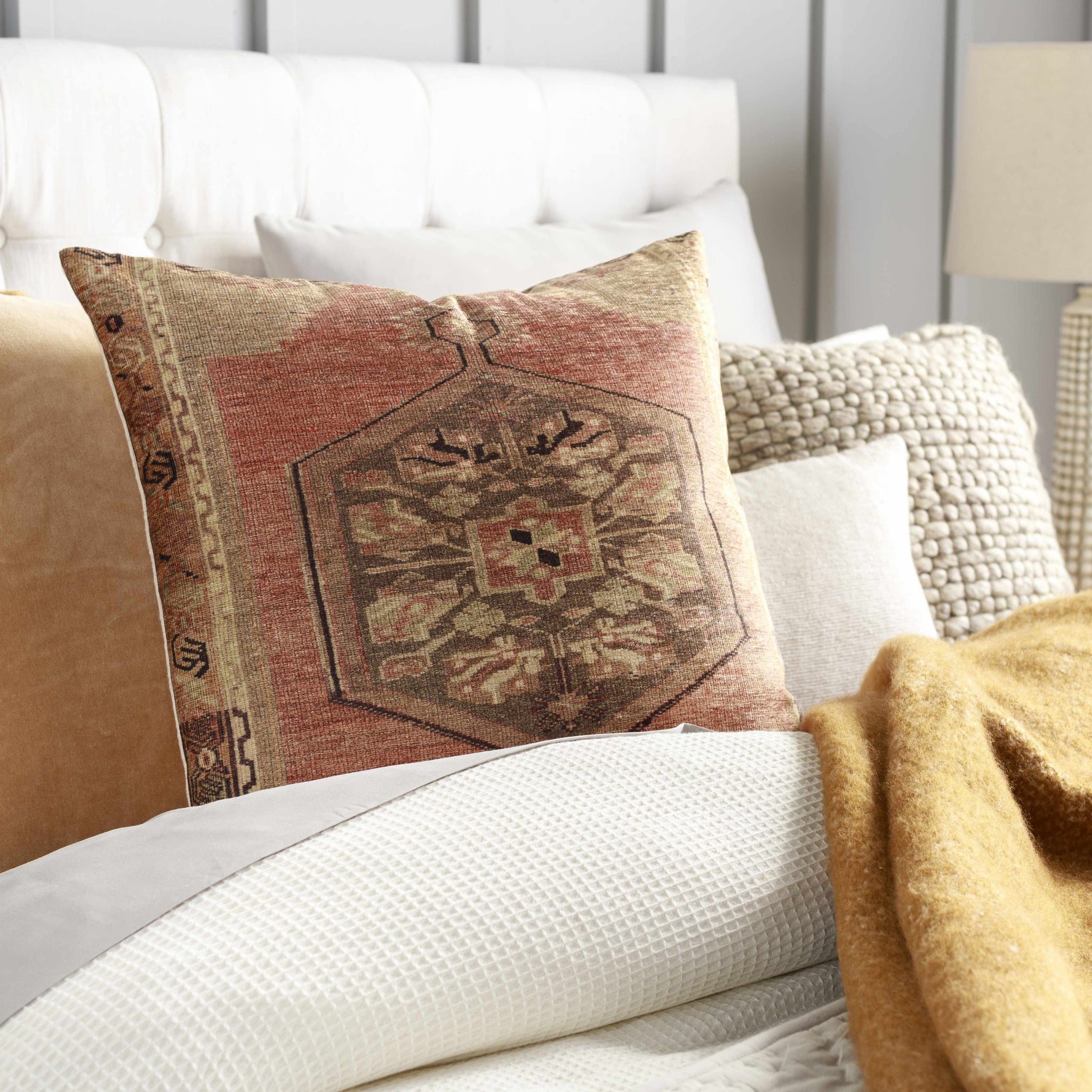 The Ajanta Pillow – Handwoven Heritage Cotton Cover