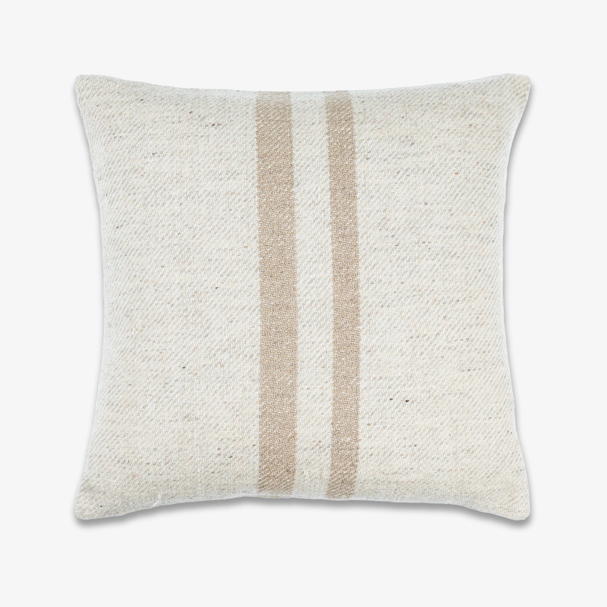 The Solace Stripe Pillow — Wool Blend Accent in Textural Neutrals
