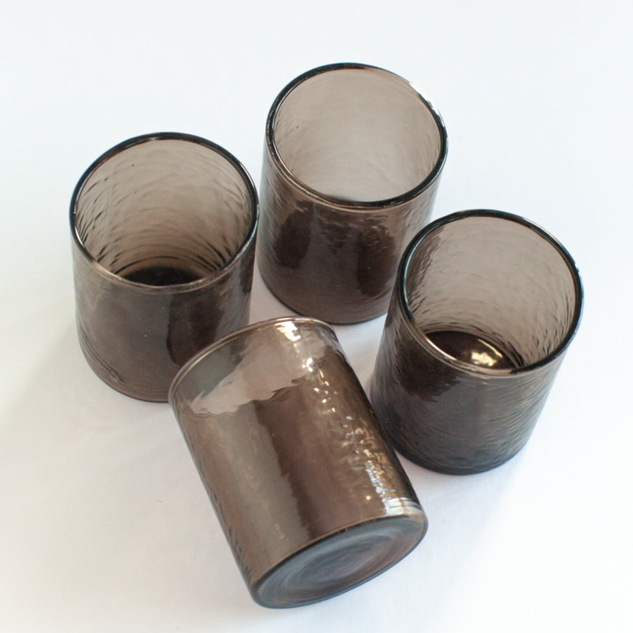 Handblown Hammered Glasses | Set of 4