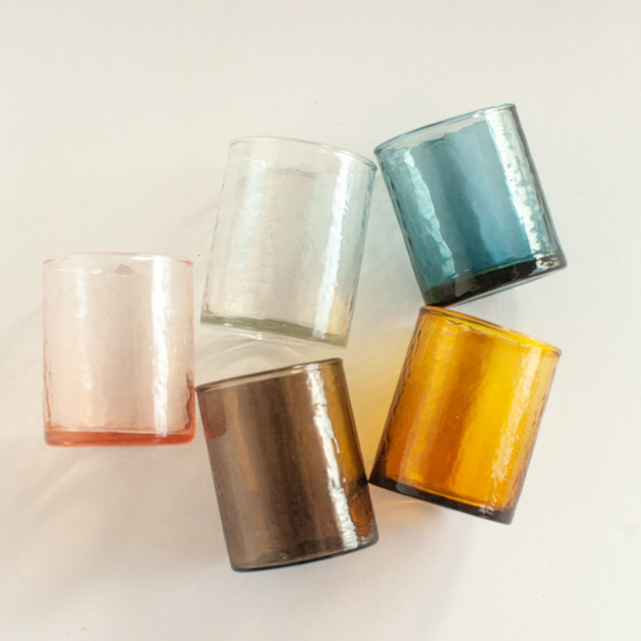 Handblown Hammered Glasses | Set of 4