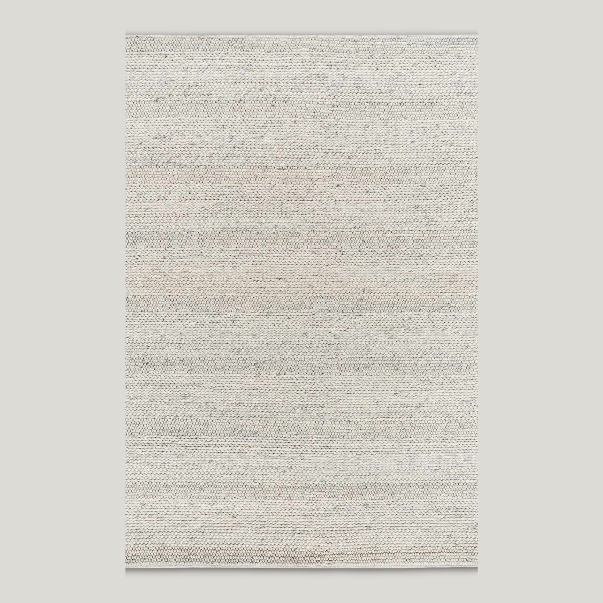 The Haven Rug — Handwoven Wool in Sculptural Cream Texture