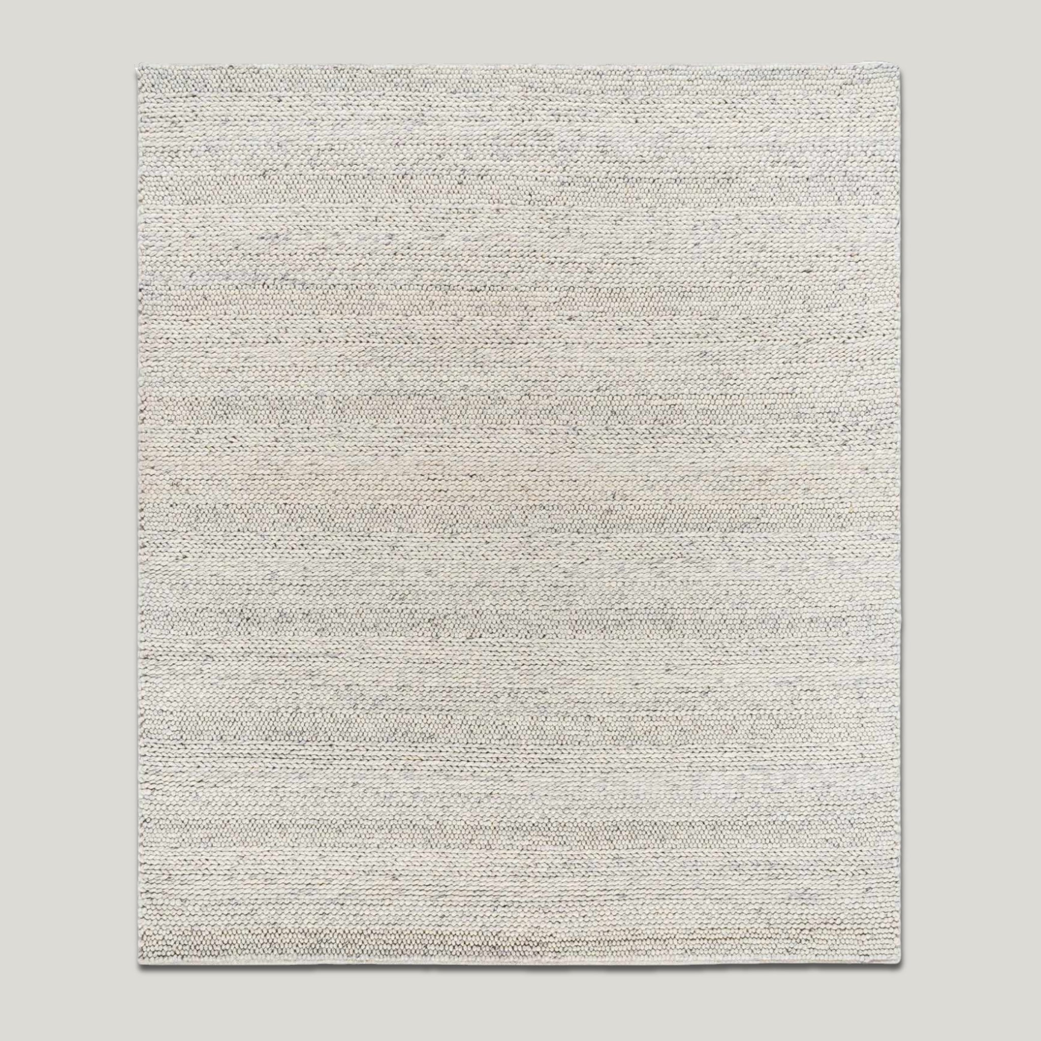 The Haven Rug — Handwoven Wool in Sculptural Cream Texture