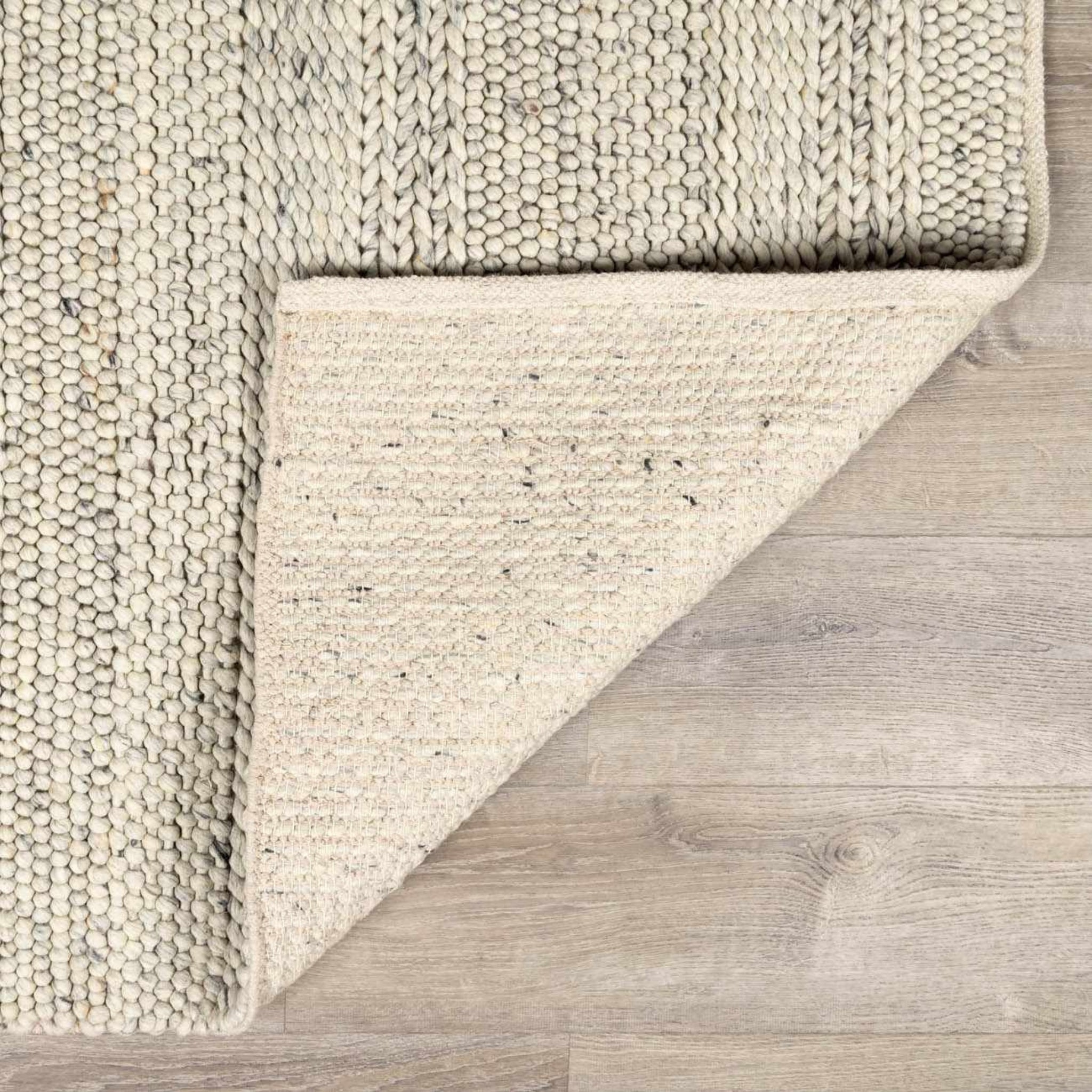 The Haven Rug — Handwoven Wool in Sculptural Cream Texture
