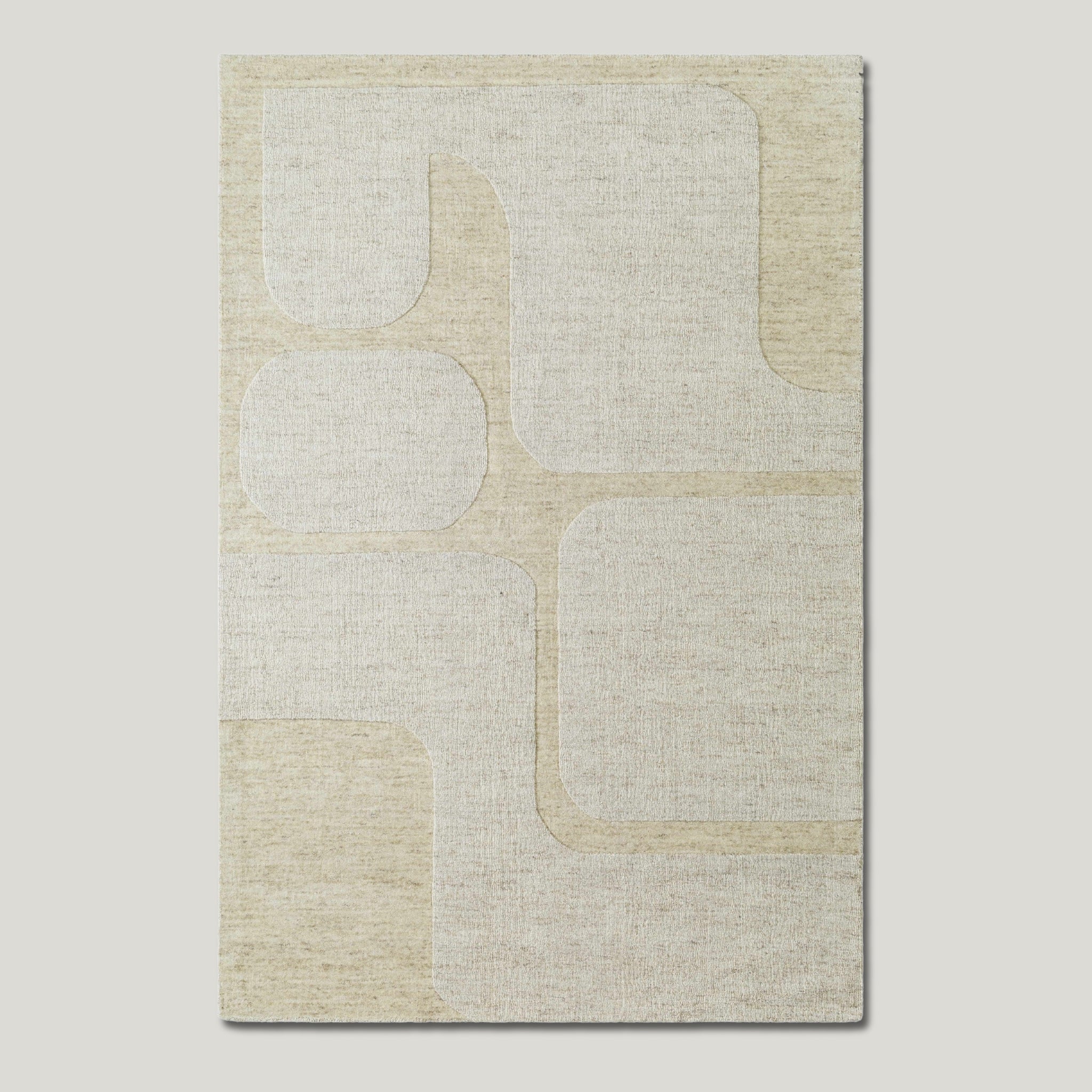 The Marlowe Rug — Hand-Loomed Wool in Ash & Pearl