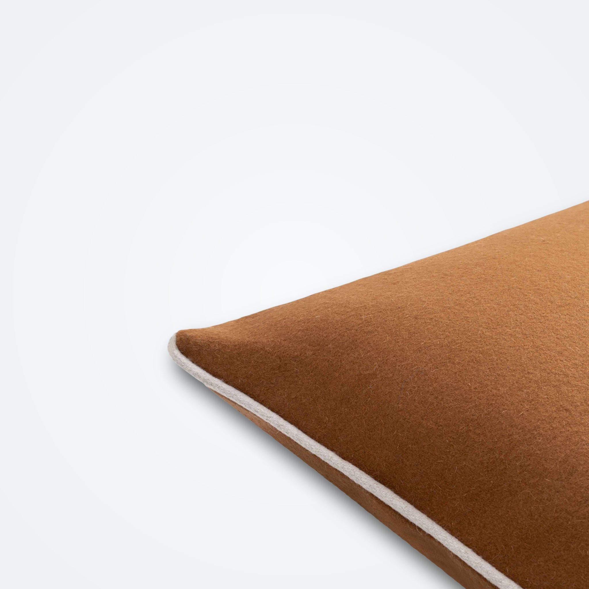 Woolen Throw Pillow – Umber  Brown
